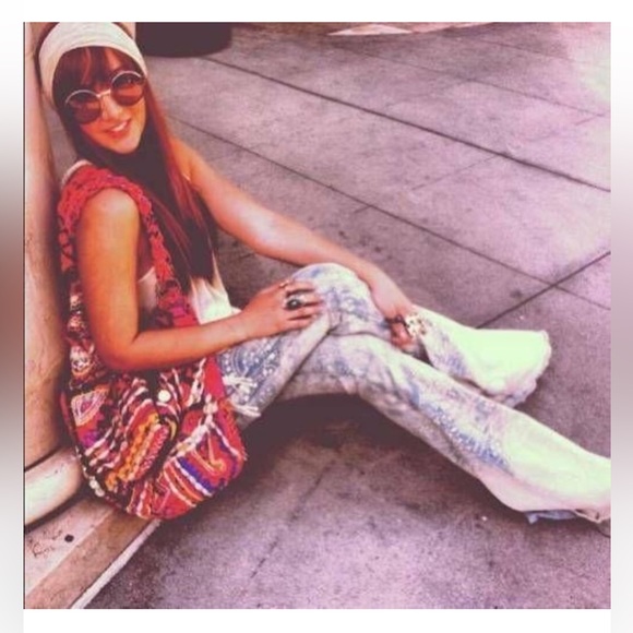 Free People Bali Discharge Flared Denim - Picture 2 of 16